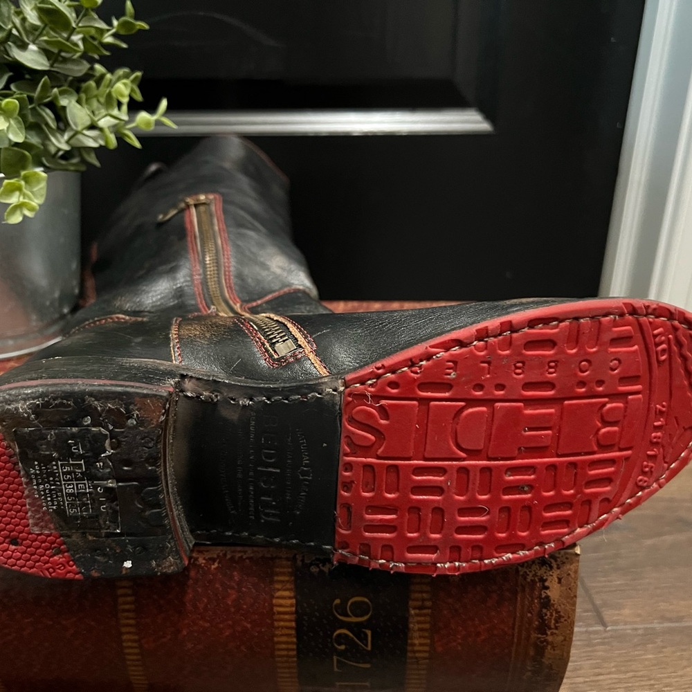 Bed Stu Dark Brown Tall Riding Leather Boots - Picture 9 of 10